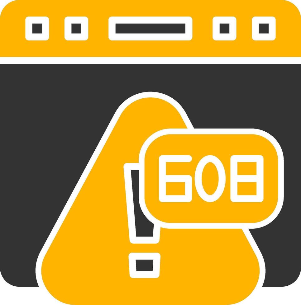Error 608 Data PipeGlyph Error Glyph Two Color vector