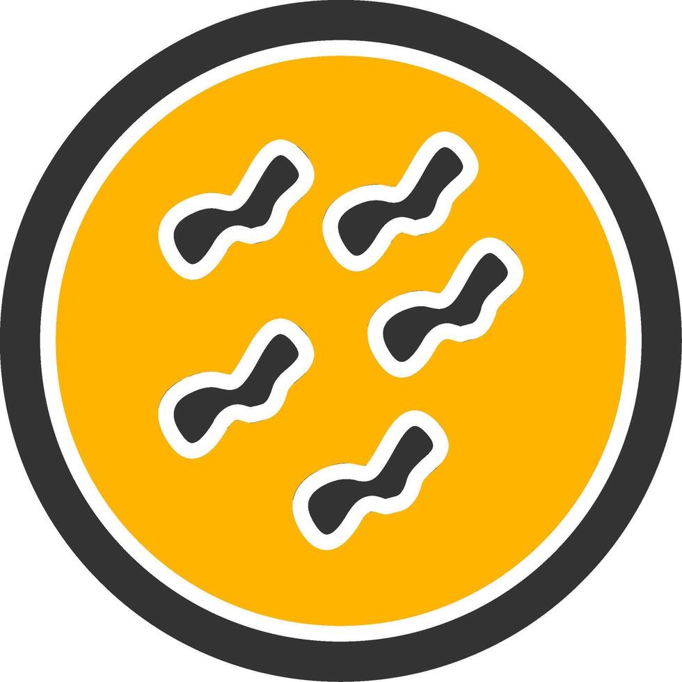 Megasphaera elsdenii Rumen Microflora Glyph Two Color vector