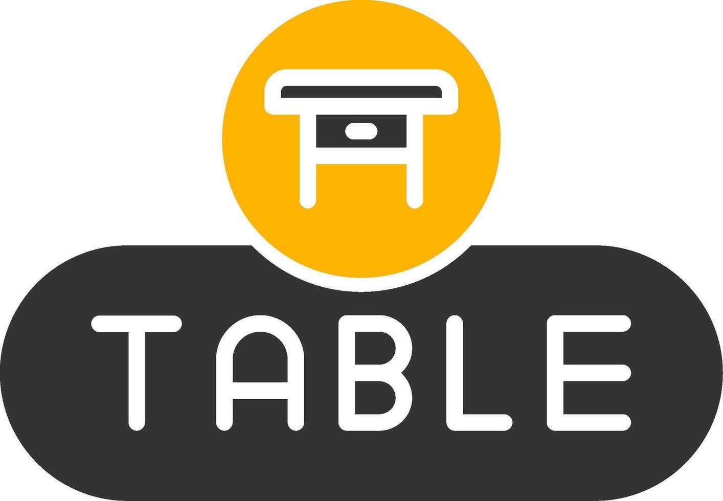 Create Table Button Glyph Two Color vector