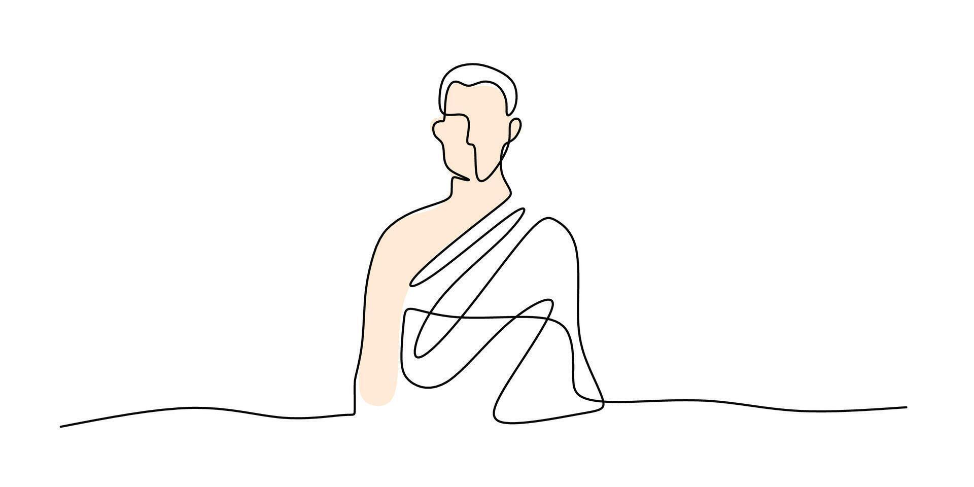 Ihram Dressed Muslim Drawing vector