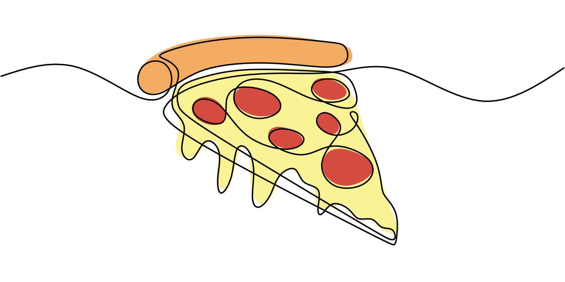 Pepperoni Pizza Slice Art vector
