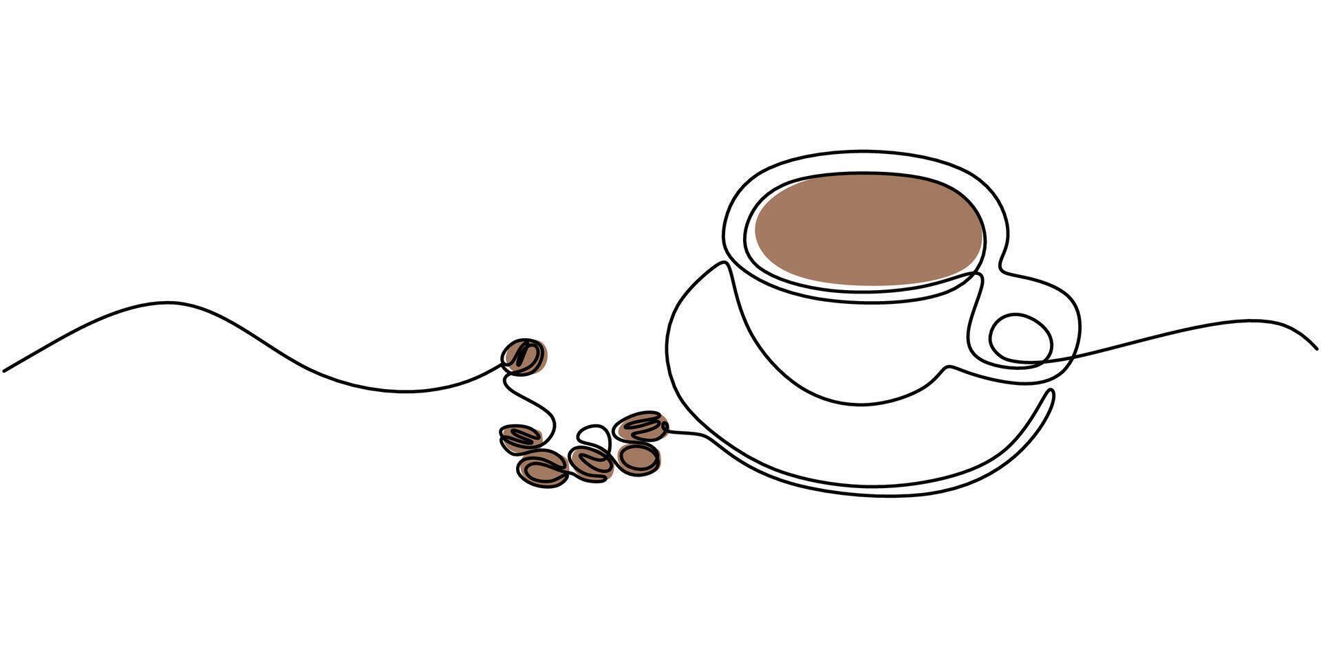 Coffee Beans and Cup Art vector