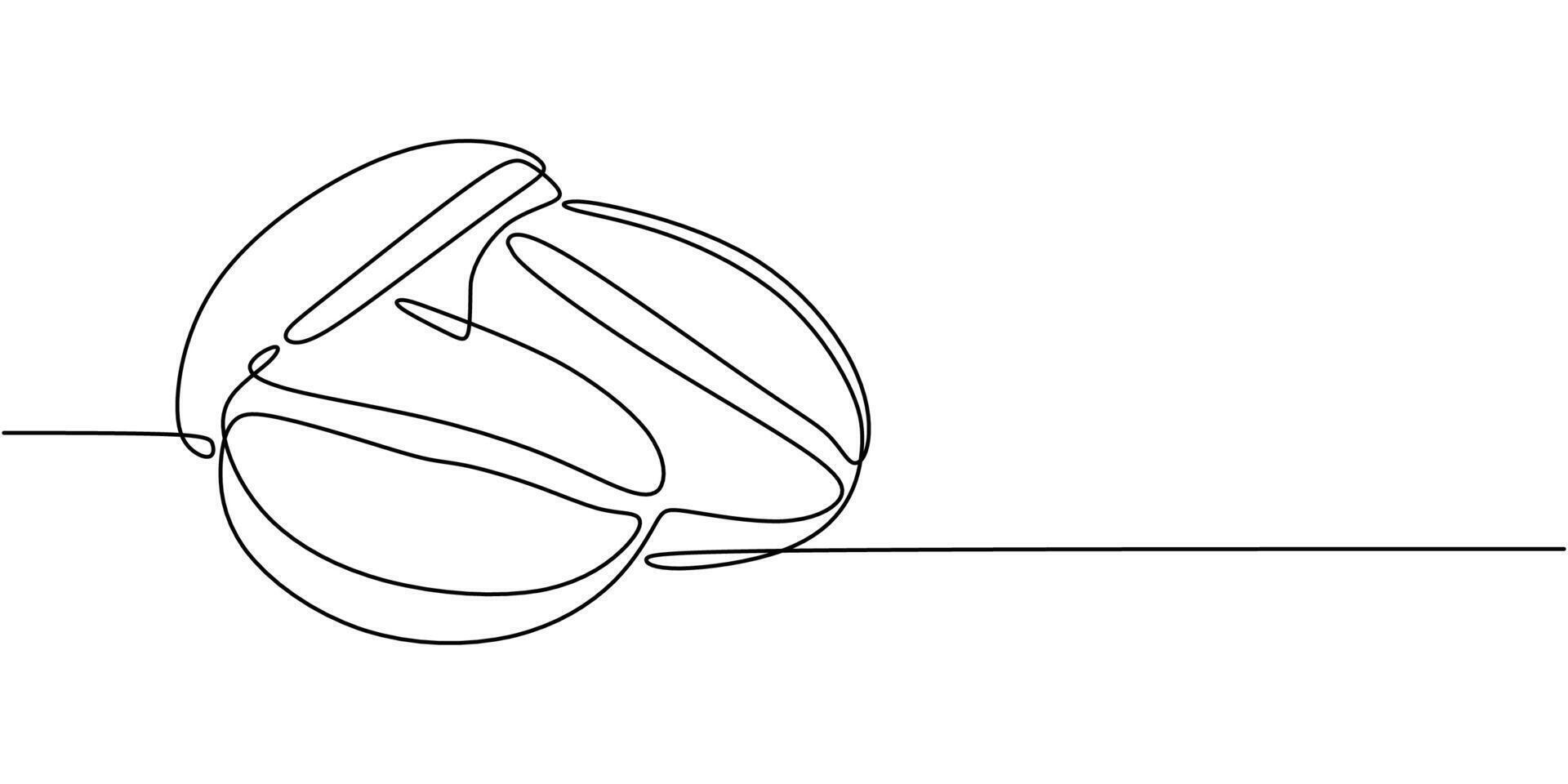 Coffee Beans One Line Drawing vector