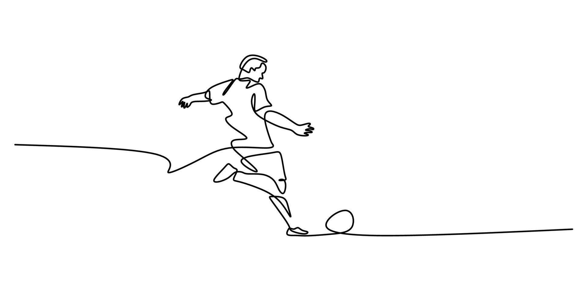 Person Kicking Soccer Ball. Representing Skill, Teamwork, and Athletics in Sports vector