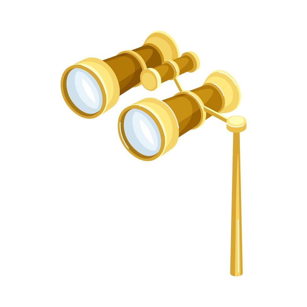 Vintage opera glasses. Theater and show accessory illustration vector