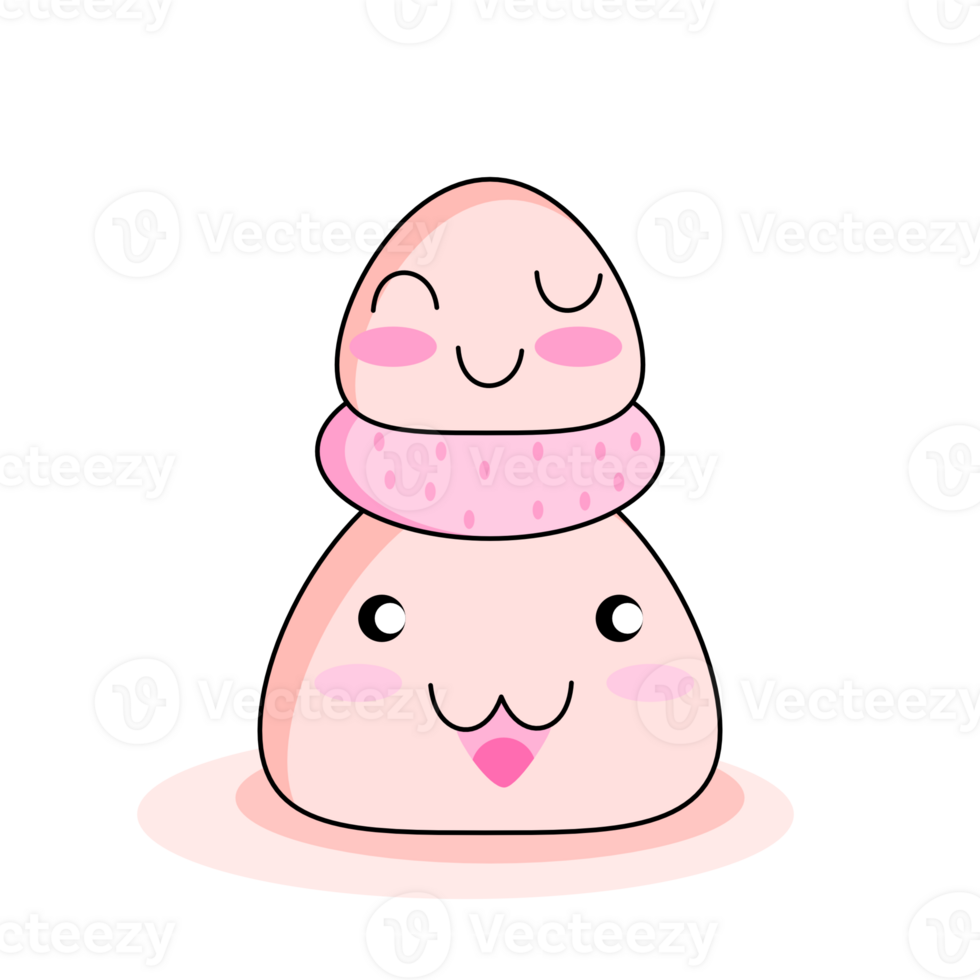 a pink egg with a pink hat and a pink scarf png