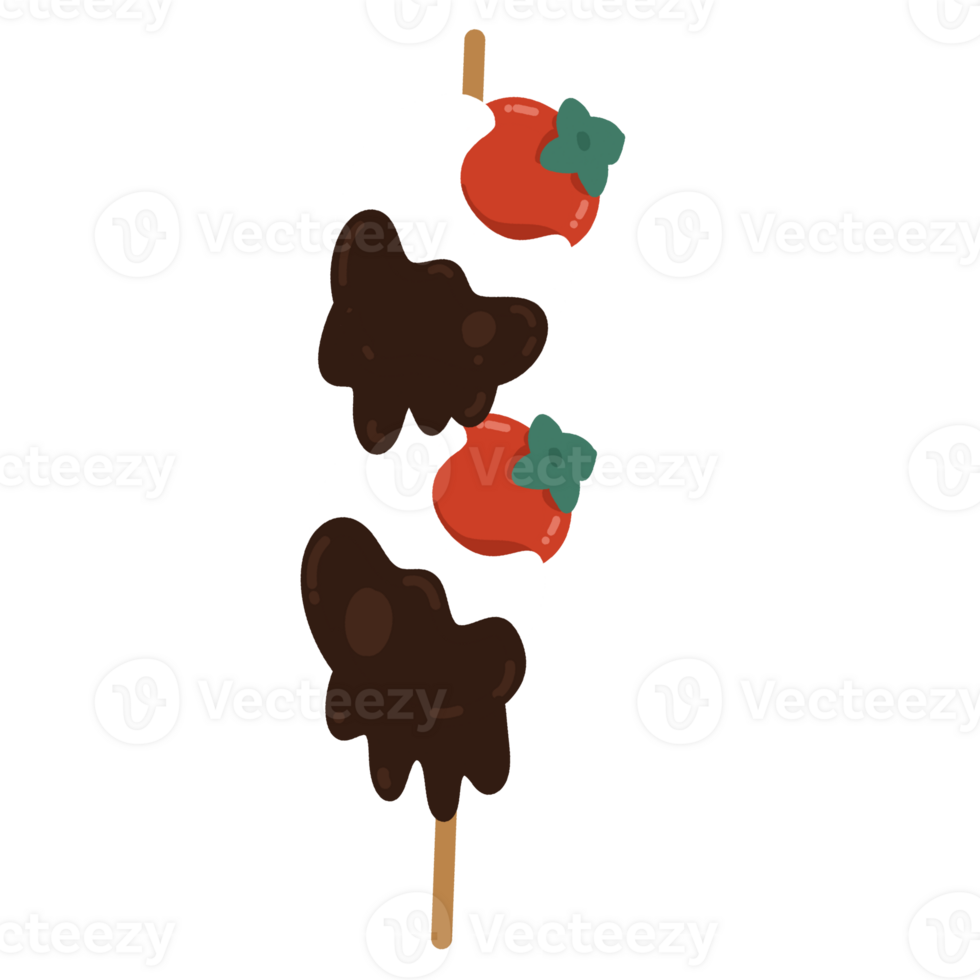 chocolate ice cream on a stick with cherry on top png