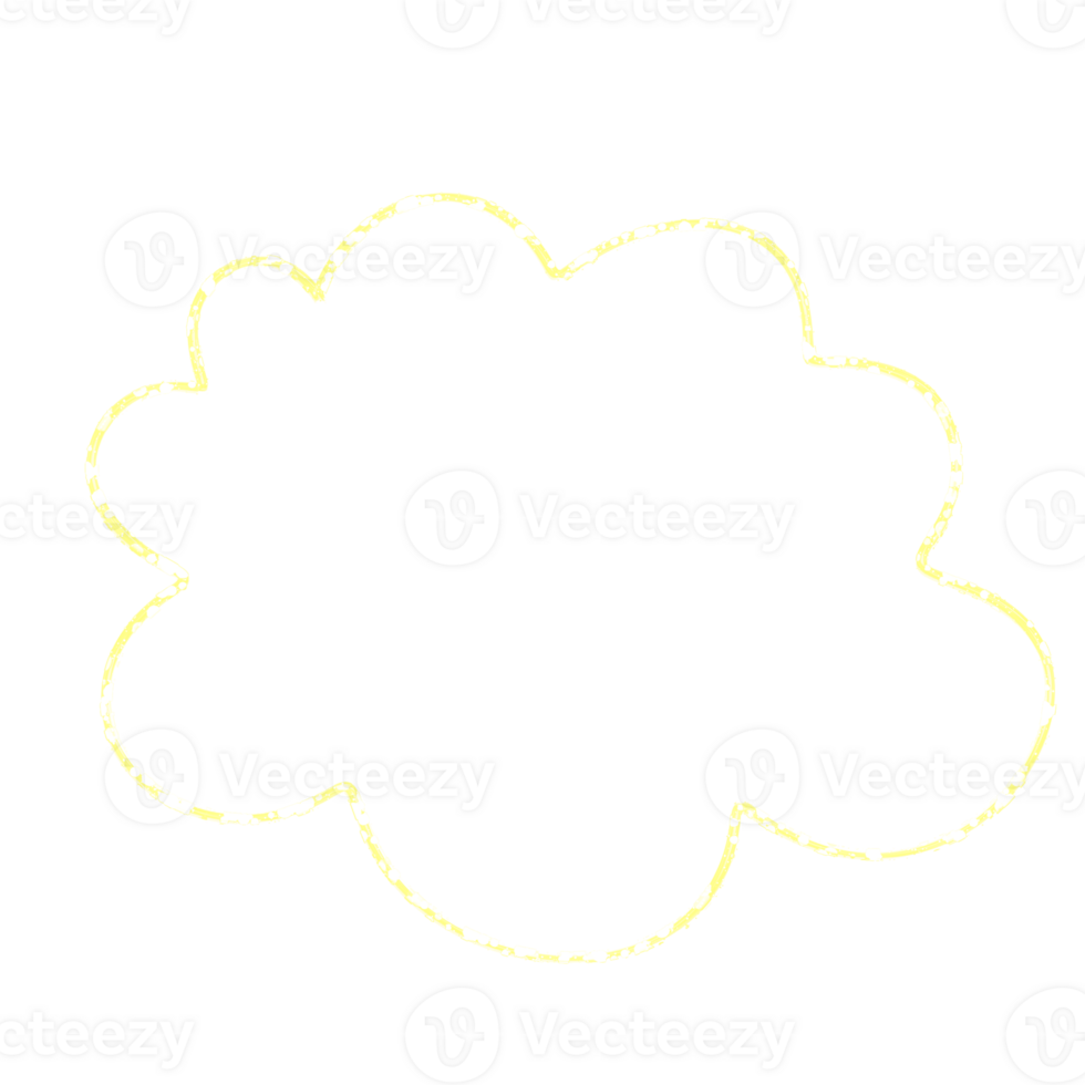 a cloud with a yellow line on it png