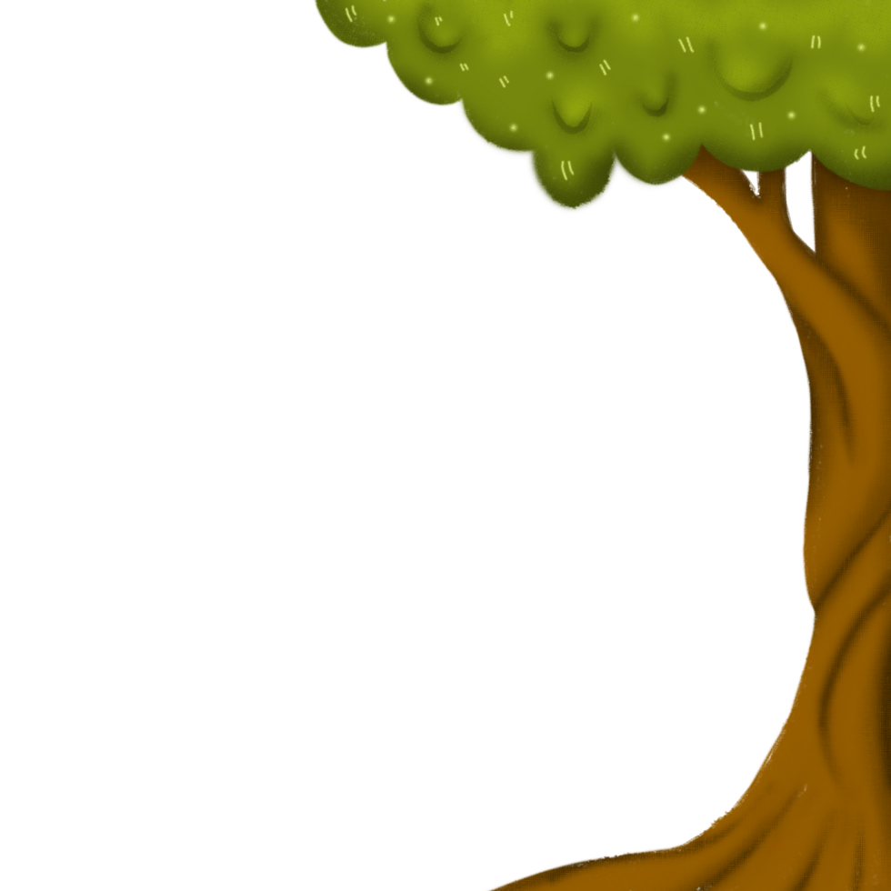 Banyan Tree Illustration in a Peaceful Forest Scene png