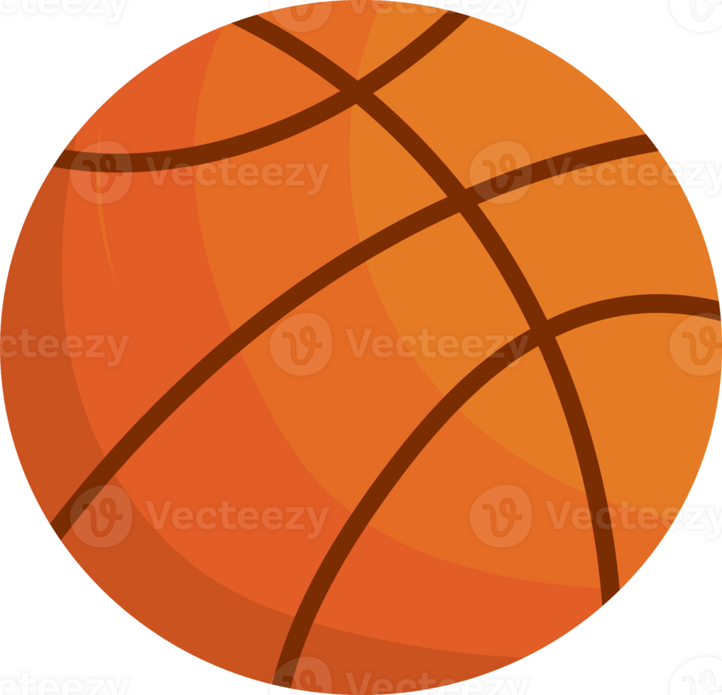 Realistic Orange Basketball Isolated png