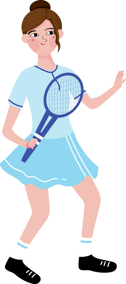 Girl Playing Tennis on a Sunny Holiday png