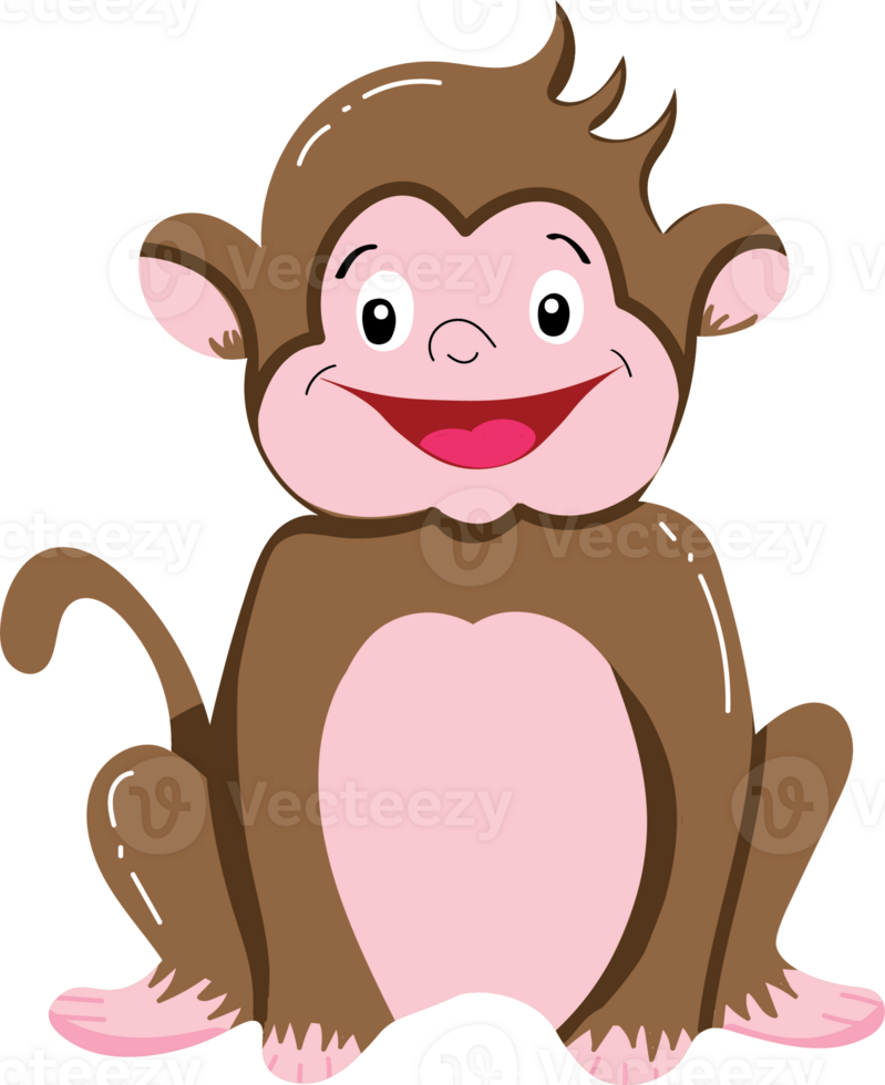 Monkey Illustration for World Animal Day Celebration png