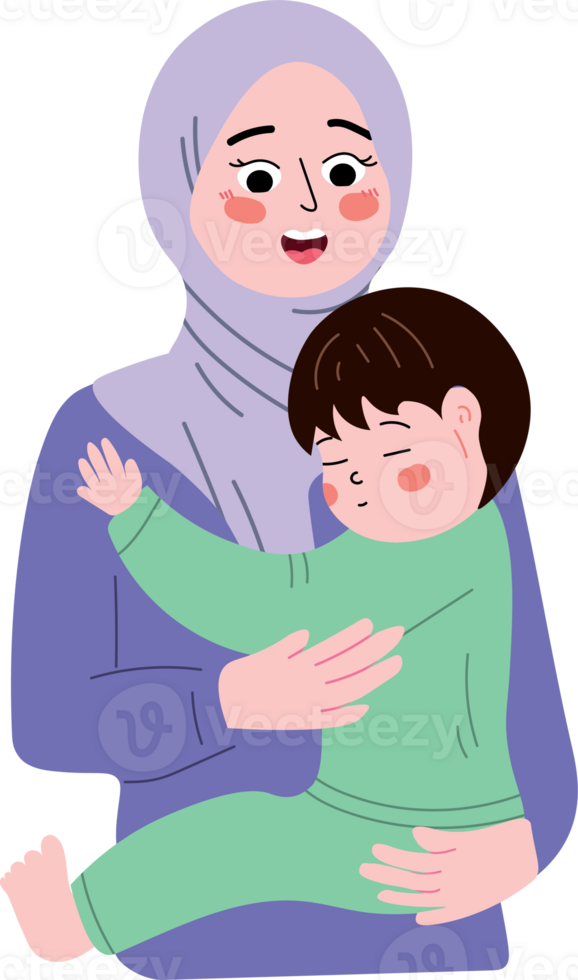 Newborn in Mother's Arms with Tender Expression png