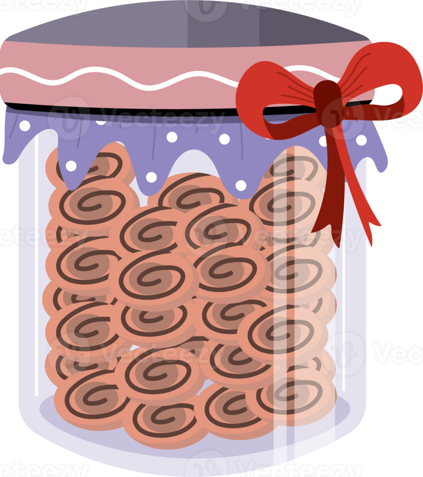 Eid Cookies in Decorative Jar with Ribbon for Hampers png