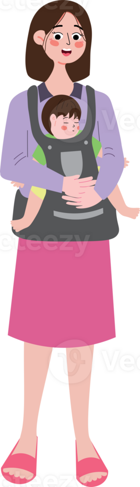 Peaceful Mother and Baby Together png