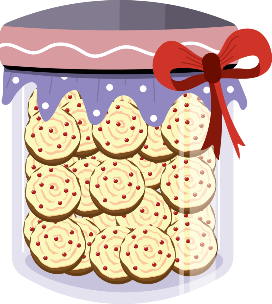 Eid Hampers with Ribbon-Wrapped Cookie Jar png