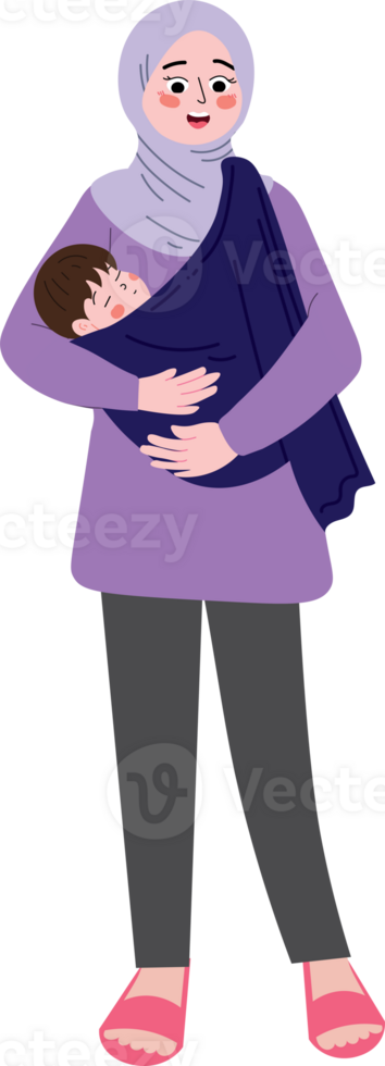 Mother Holding Baby for Mother's Day Celebration png