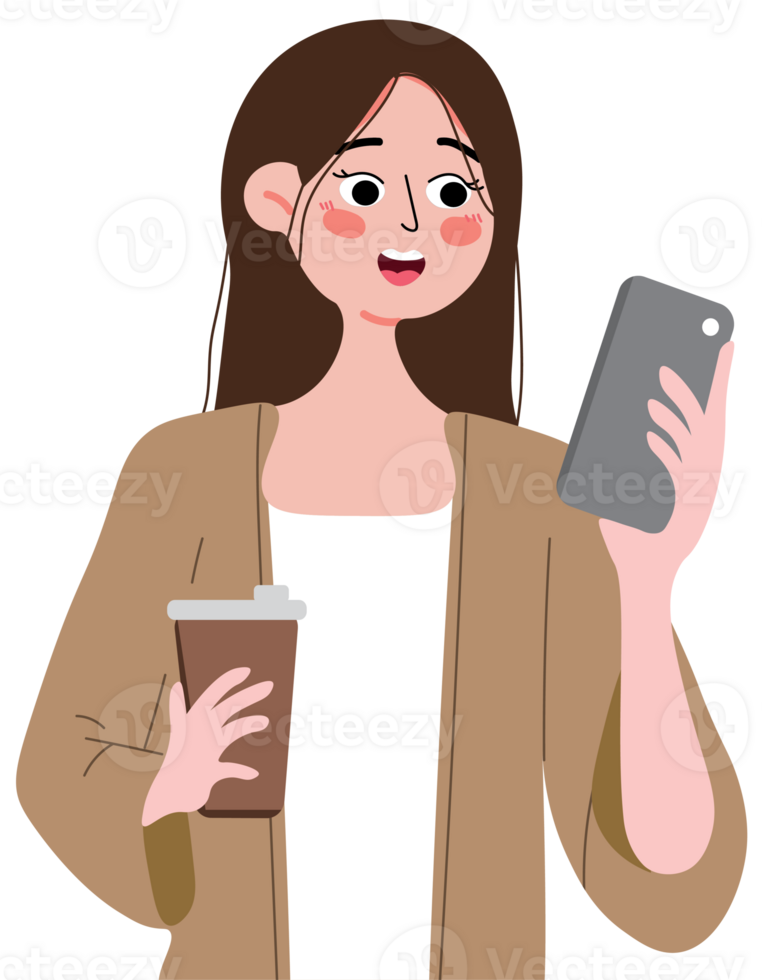 Young Woman Lying Down While Browsing Her Phone png