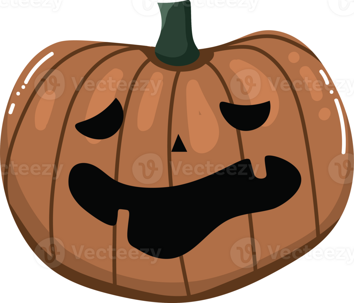 Scary Pumpkin Design for Spooky Halloween Theme png