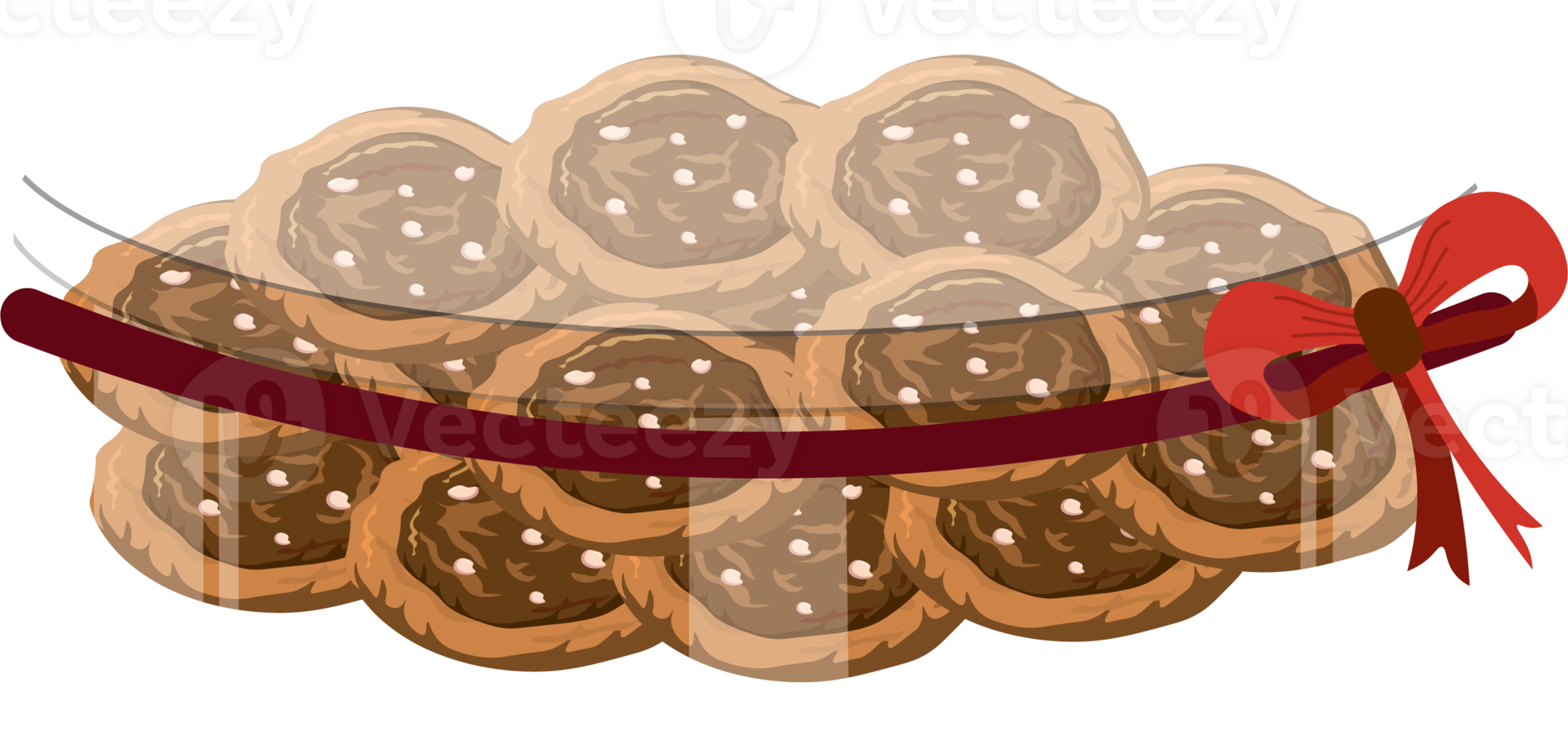 Eid Sweets in Glass Jar with Festive Ribbon png
