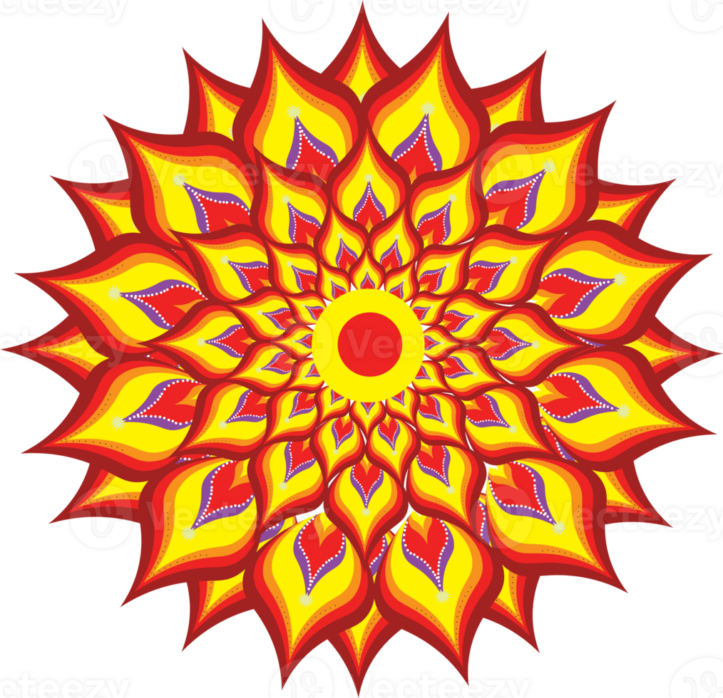Beautiful Rangoli Motif for Deepavali Decor png