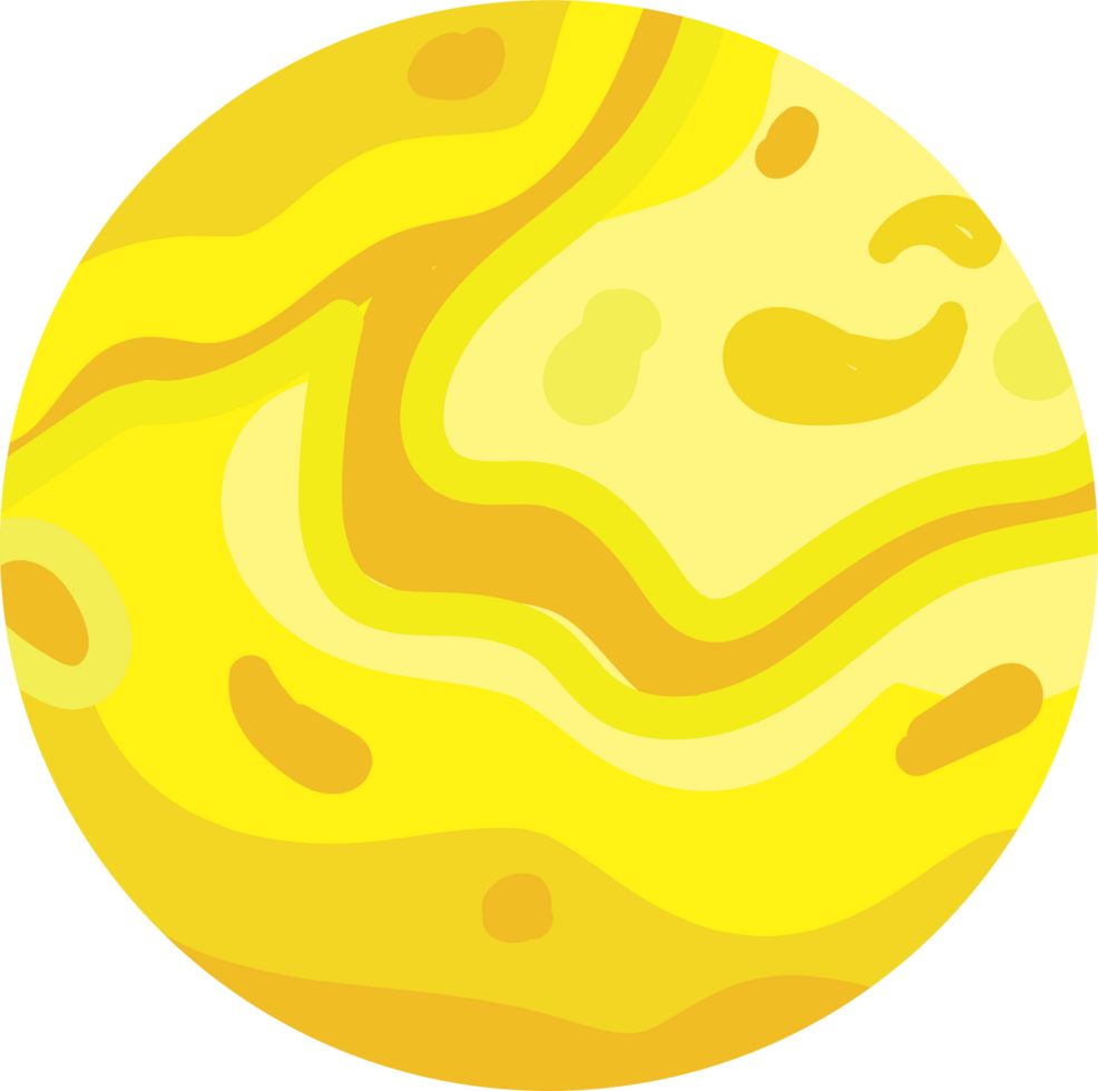 Solar System Planets Floating in Deep Space png