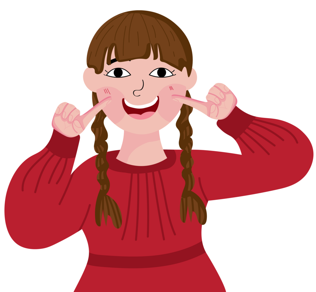 Smiling Girl Face Close-Up on Smile Day png