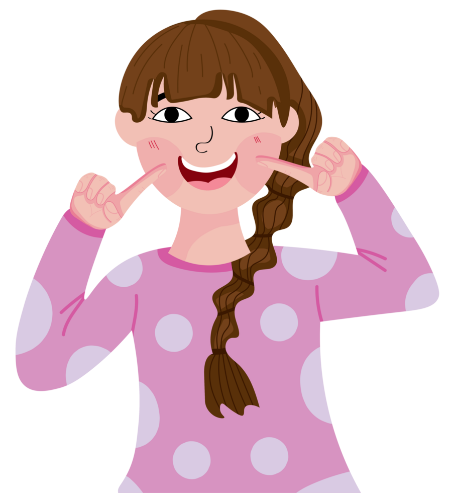 Happy Face of a Girl Smiling Joyfully png