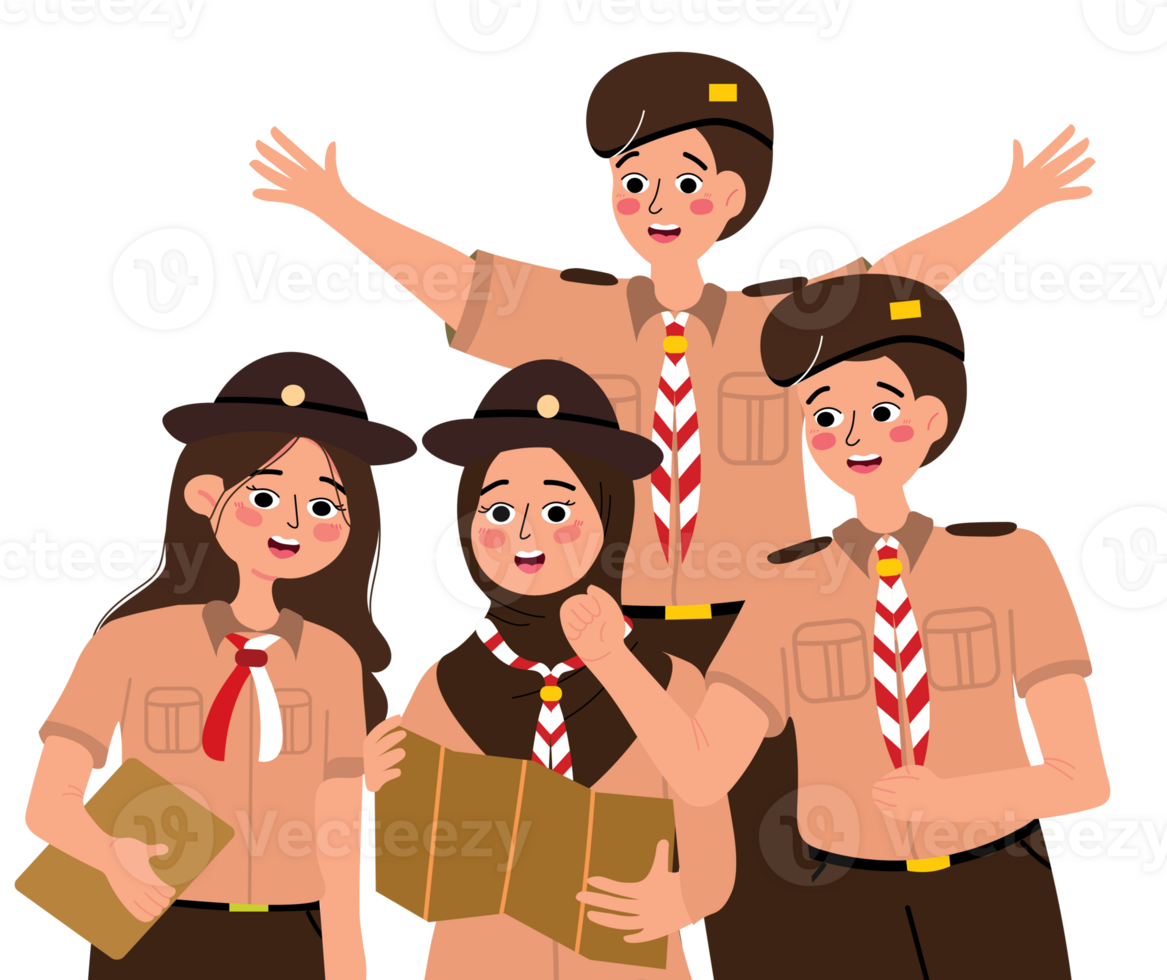 Group of Scout, World Scout Day png