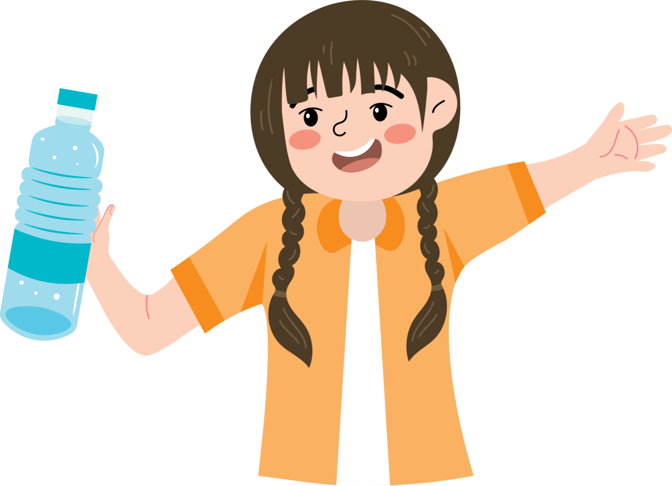 Child Girl Avoiding Dehydration png