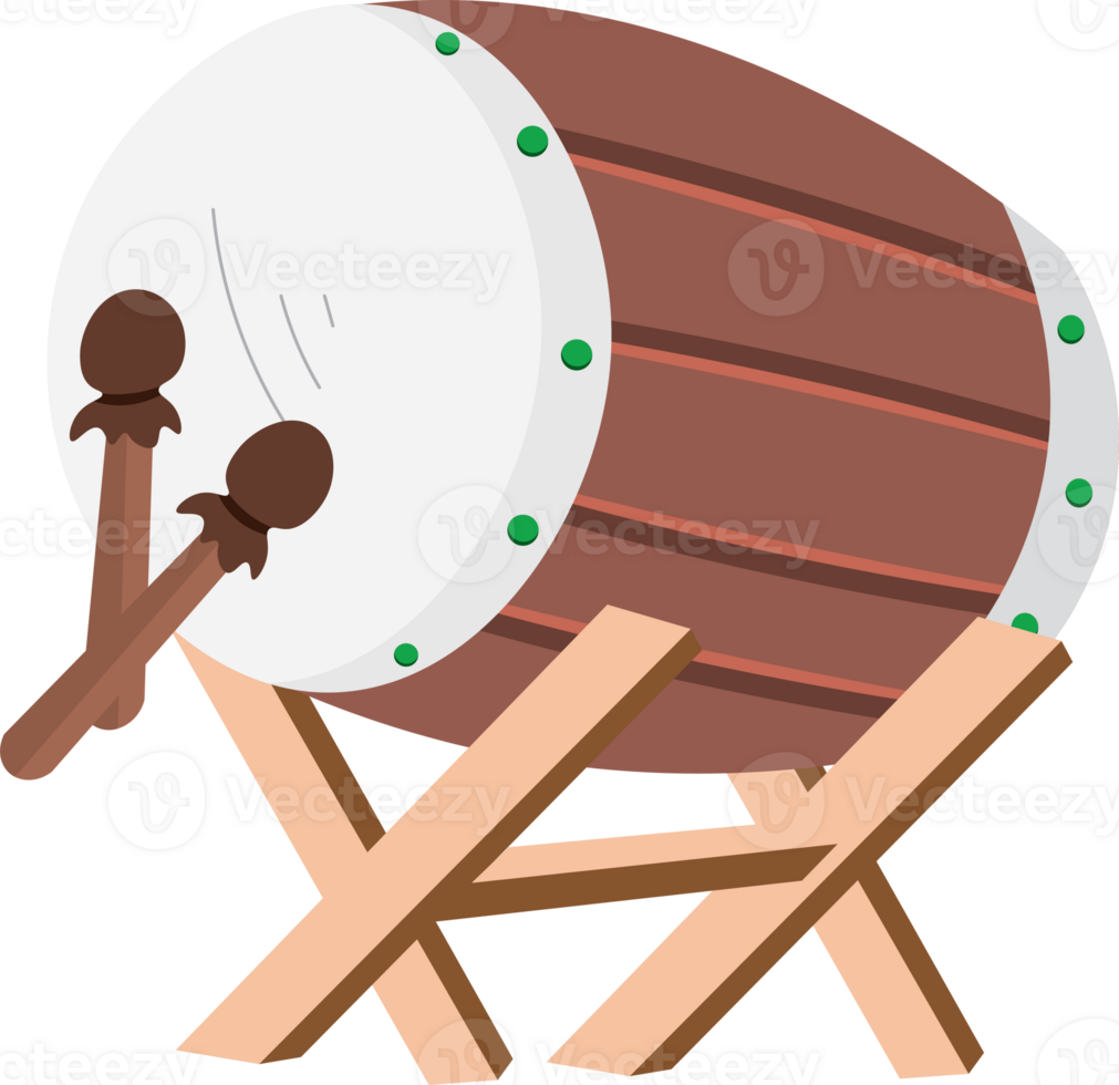 Traditional Islamic Drum Played for Call to Prayer png