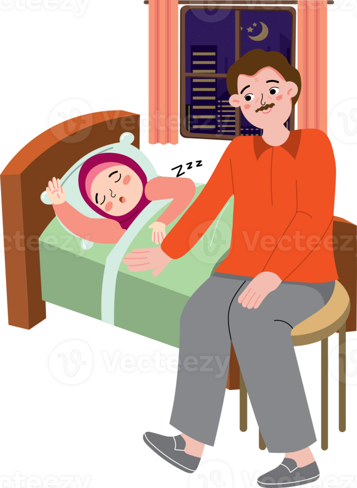 Ramadan Suhoor Wake Up Moment at Home png