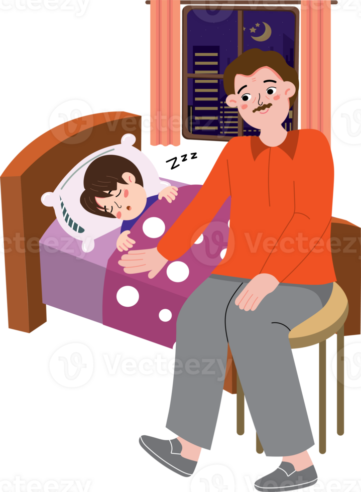 Islamic Parent Waking Up Child for Pre Dawn Meal png