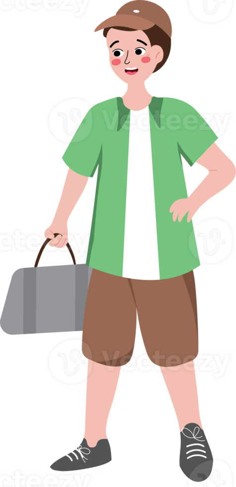 Male Traveler on Outdoor Adventure Journey png