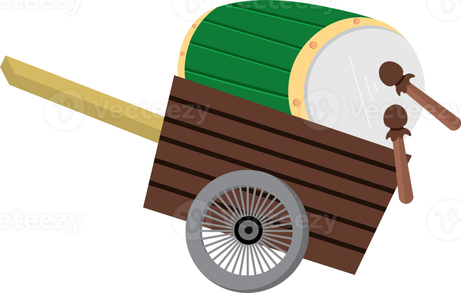 Traditional Drum for Ramadan and Eid Rituals png