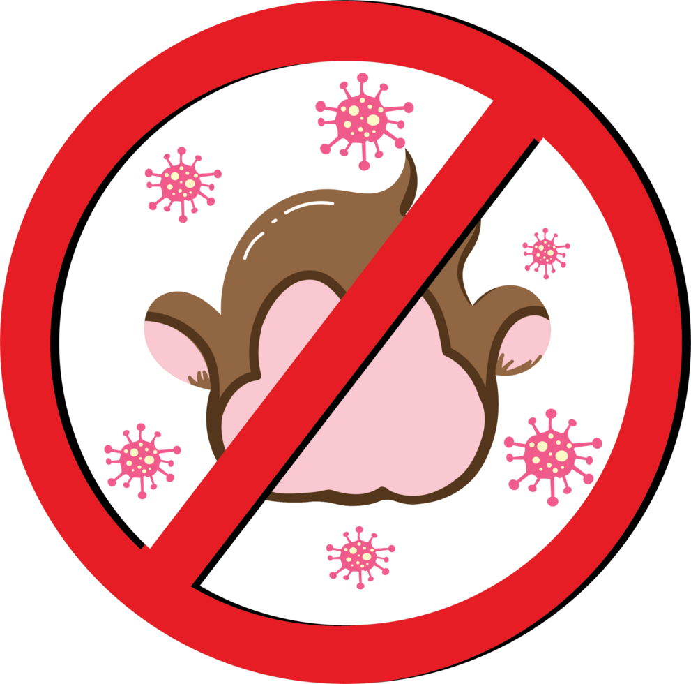 Medical Illustration of Monkeypox Virus Infection png