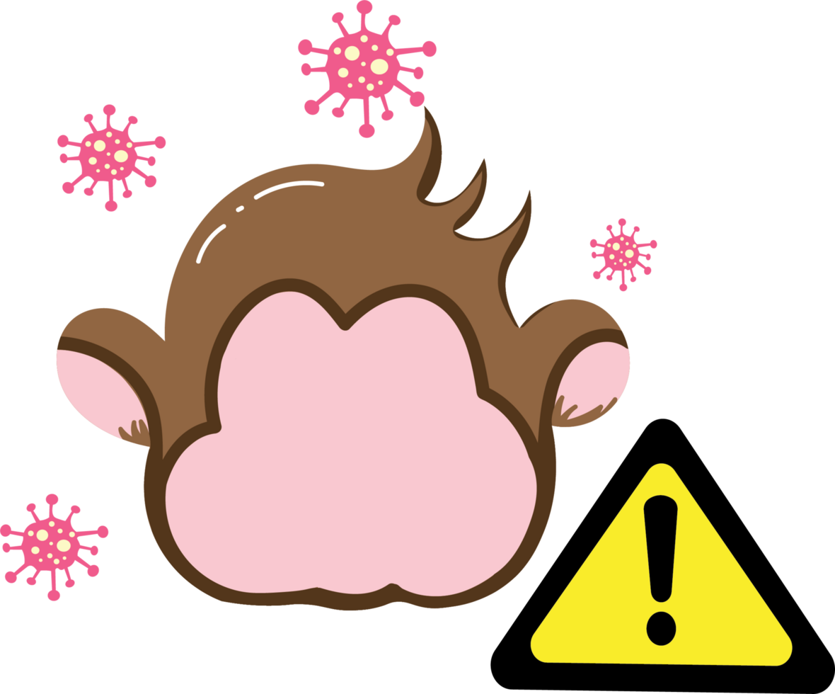 Infectious Disease Illustration Showing Monkeypox Spread png