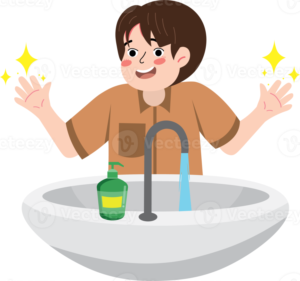 Clean Hands Routine for Young Children png