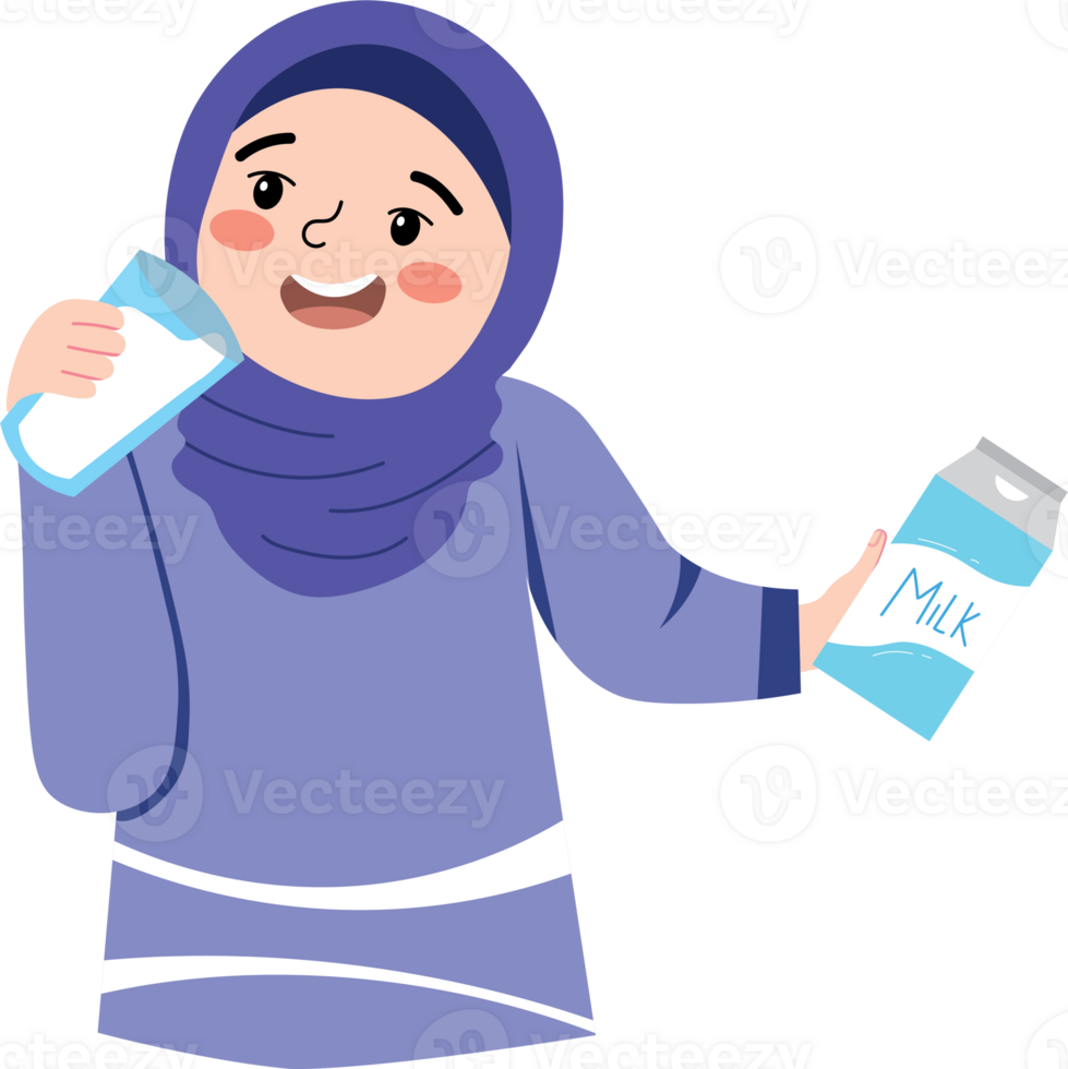 Little Child Drinking Milk in the Morning png
