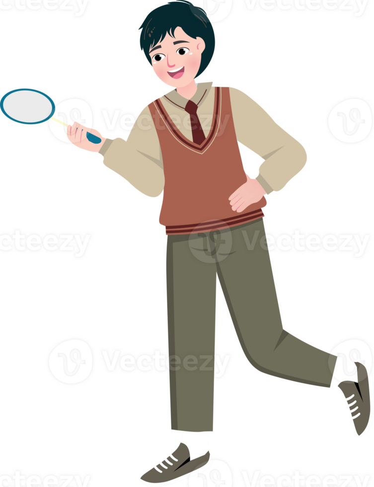 Korean Male High Schooler During Break Time png
