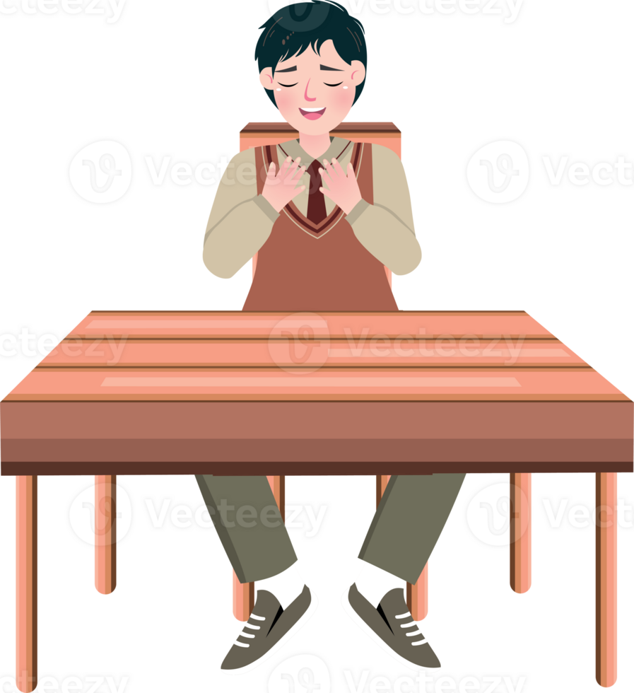 Korean Student in Neat School Uniform png