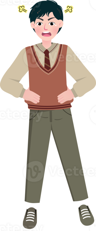 Korean Male Student Angry png