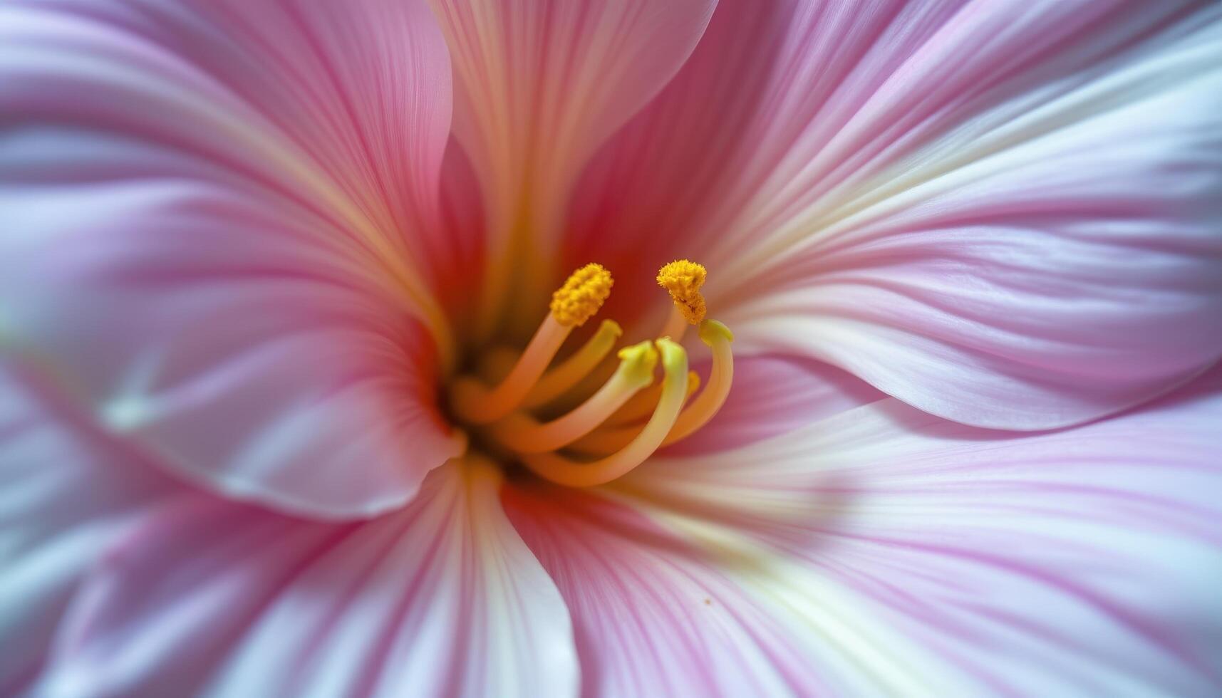close up view of a freshly bloomed freesia radiating soft hues and delicate fragrance. photo