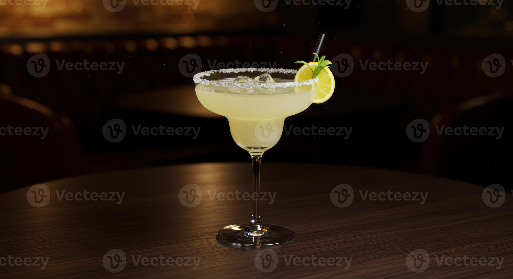 Enjoy a refreshing margarita cocktail with lemon and ice a perfect drink for celebrations or happy hour photo