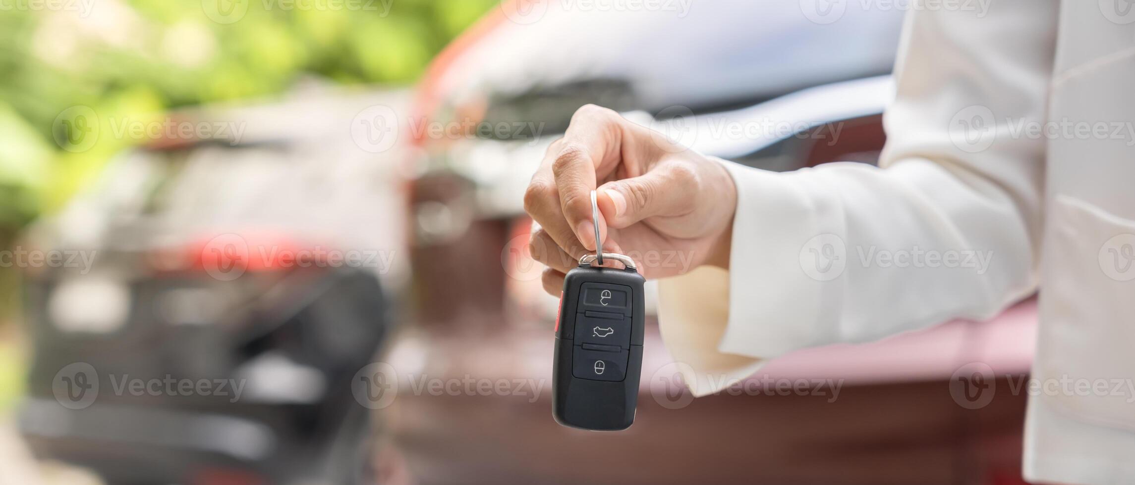 rental car. sell, buy. happy pass on key for new owner. Sales, loan credit financial, rent vehicle, insurance, renting, Seller, dealer, installment, car care business photo