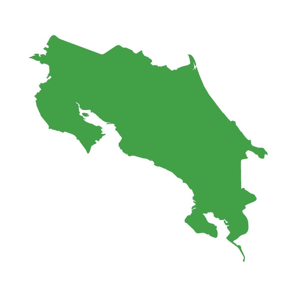 Costa Rica Map Boundary vector