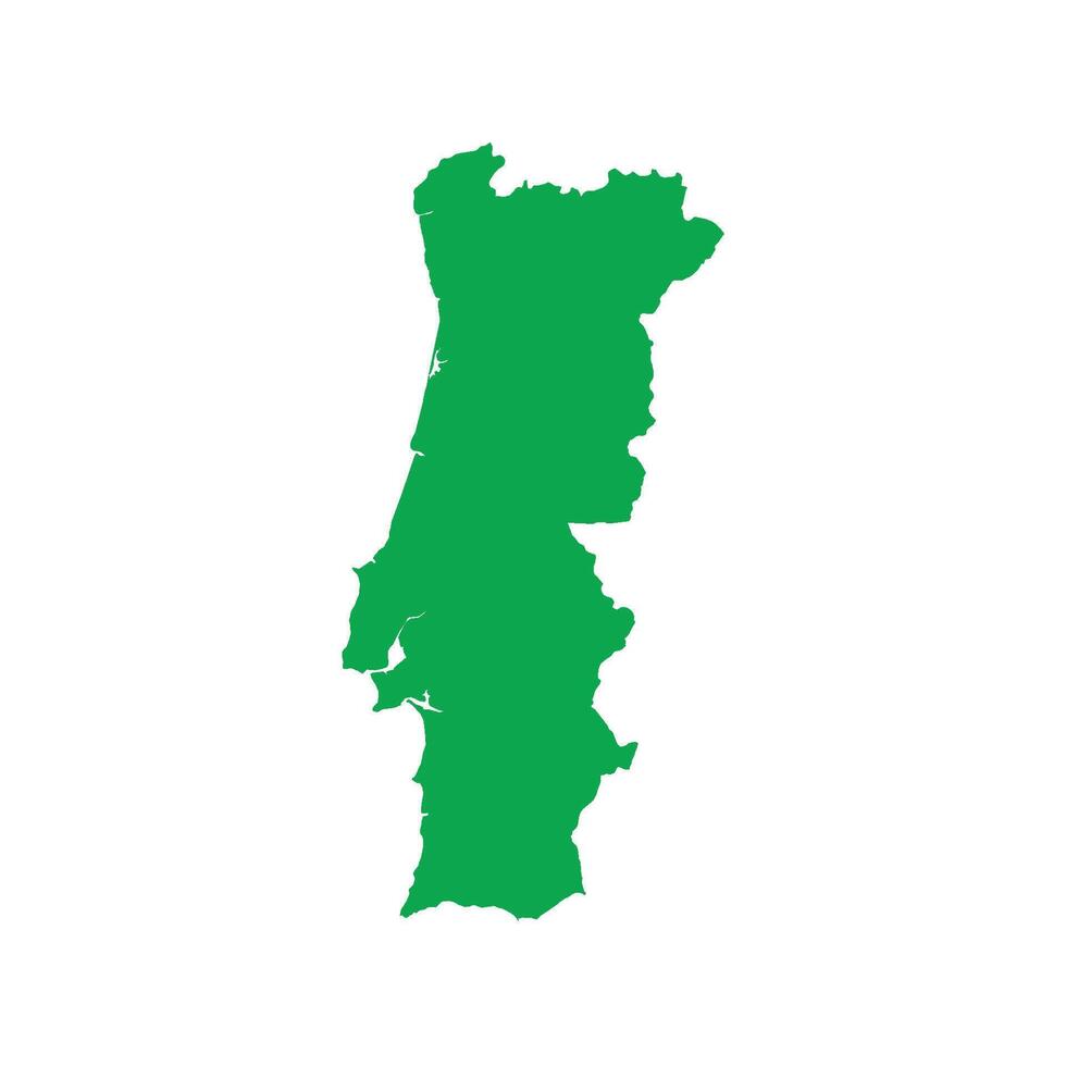 Portugal Map Boundary vector