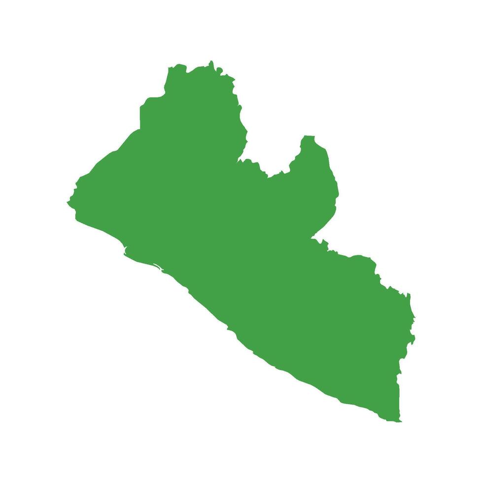 Liberia Map Boundary vector