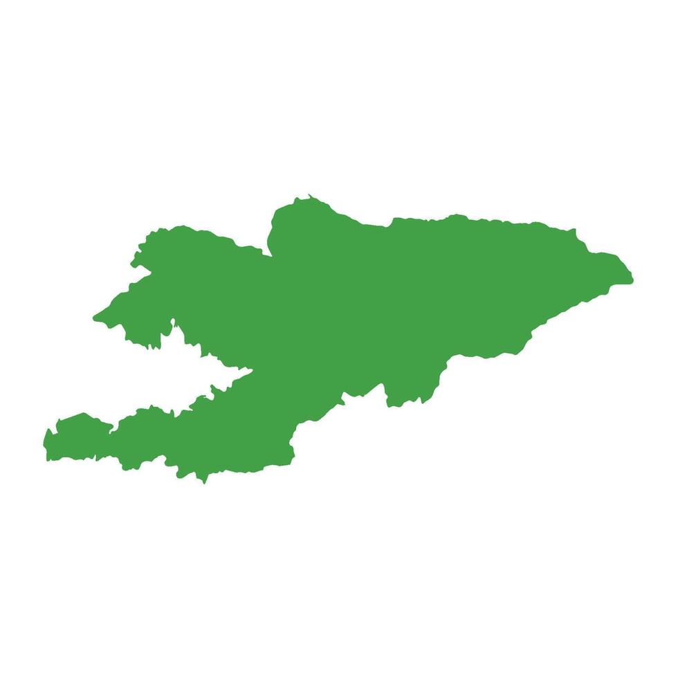Kyrgyzstan Map Boundary vector