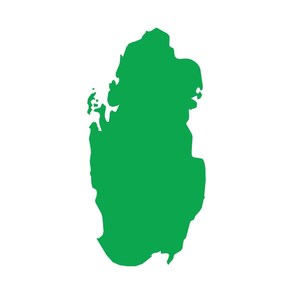 Qatar Map Boundary vector